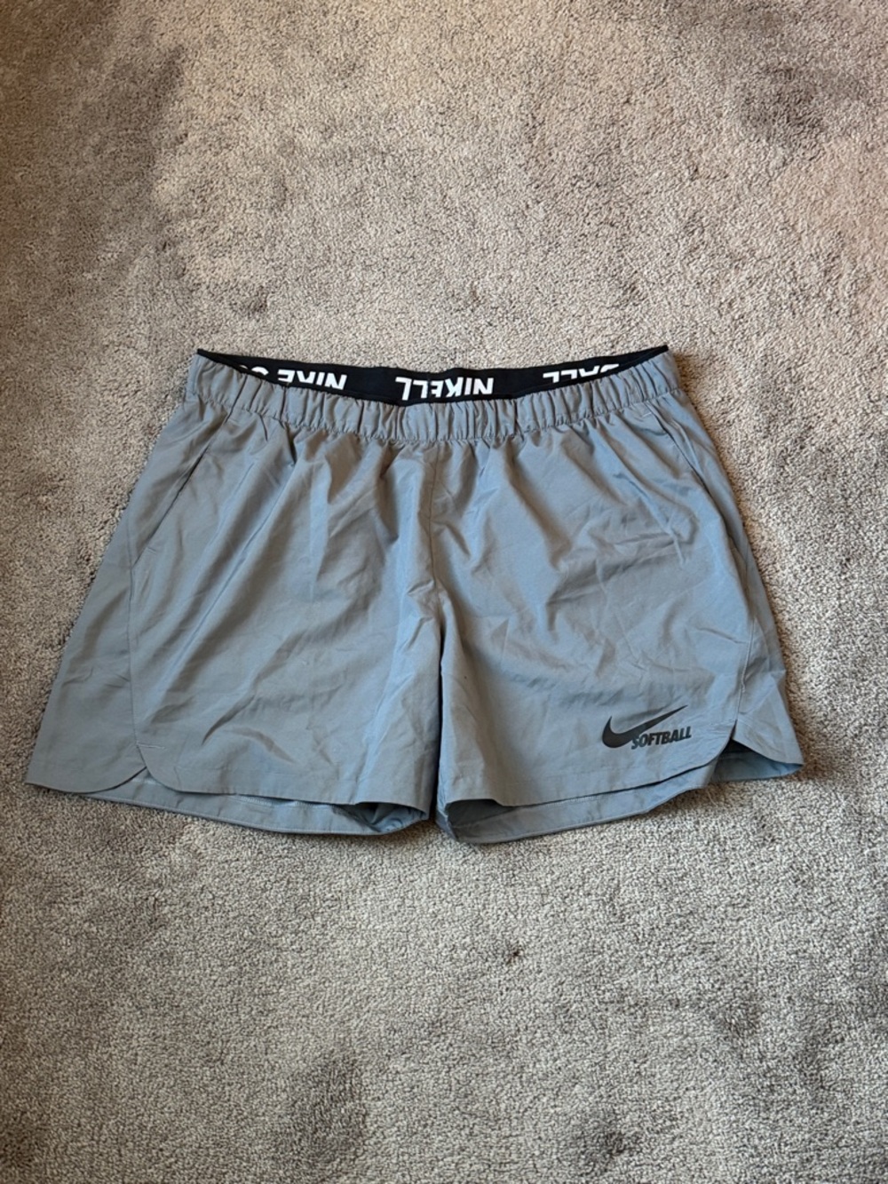 Nike Dri-FIT Gray Softball Training Shorts Athletic Workout SIZE XXL